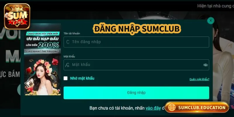Hướng dẫn đăng nhập bằng app Sumclub